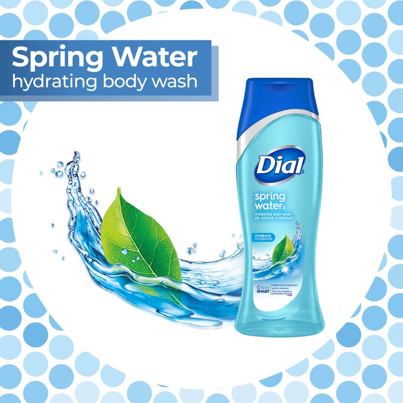 Dial Body Wash, Spring Water with All Day Freshness, 21-Fluid Ounces (Pack of 3) - Image 3